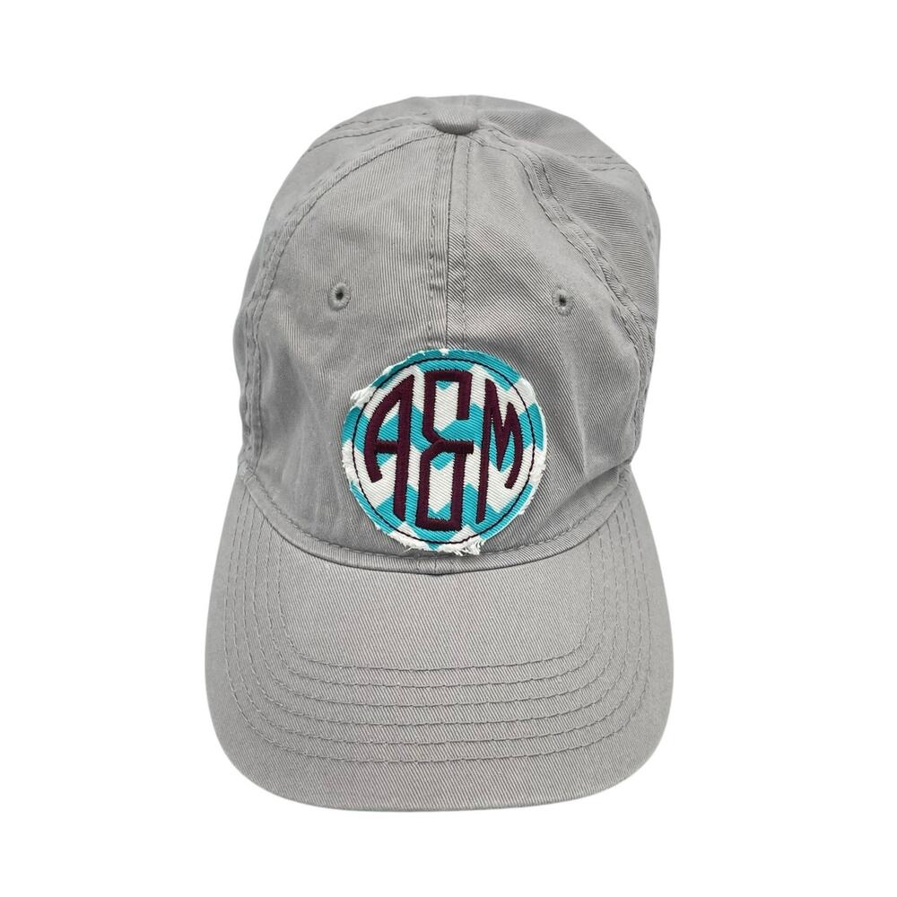 Gray Texas A&M Turquoise Chevron Patch Y2K Style Cotton Ball Cap Collegiate Hat